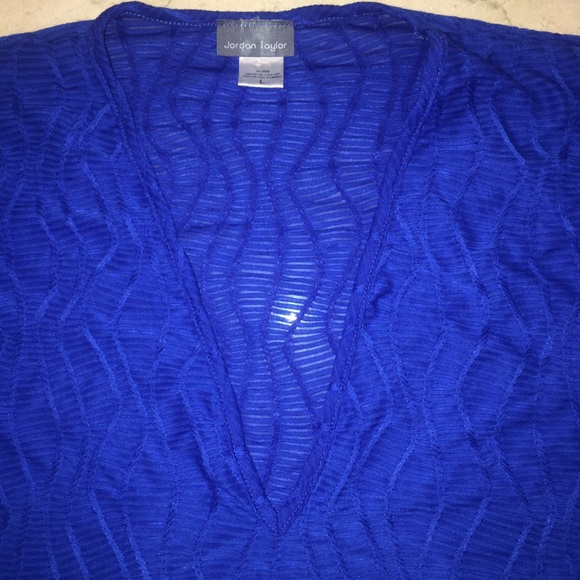 Jordan Taylor Royal Blue Swim Coverup Size Large - Picture 2 of 3